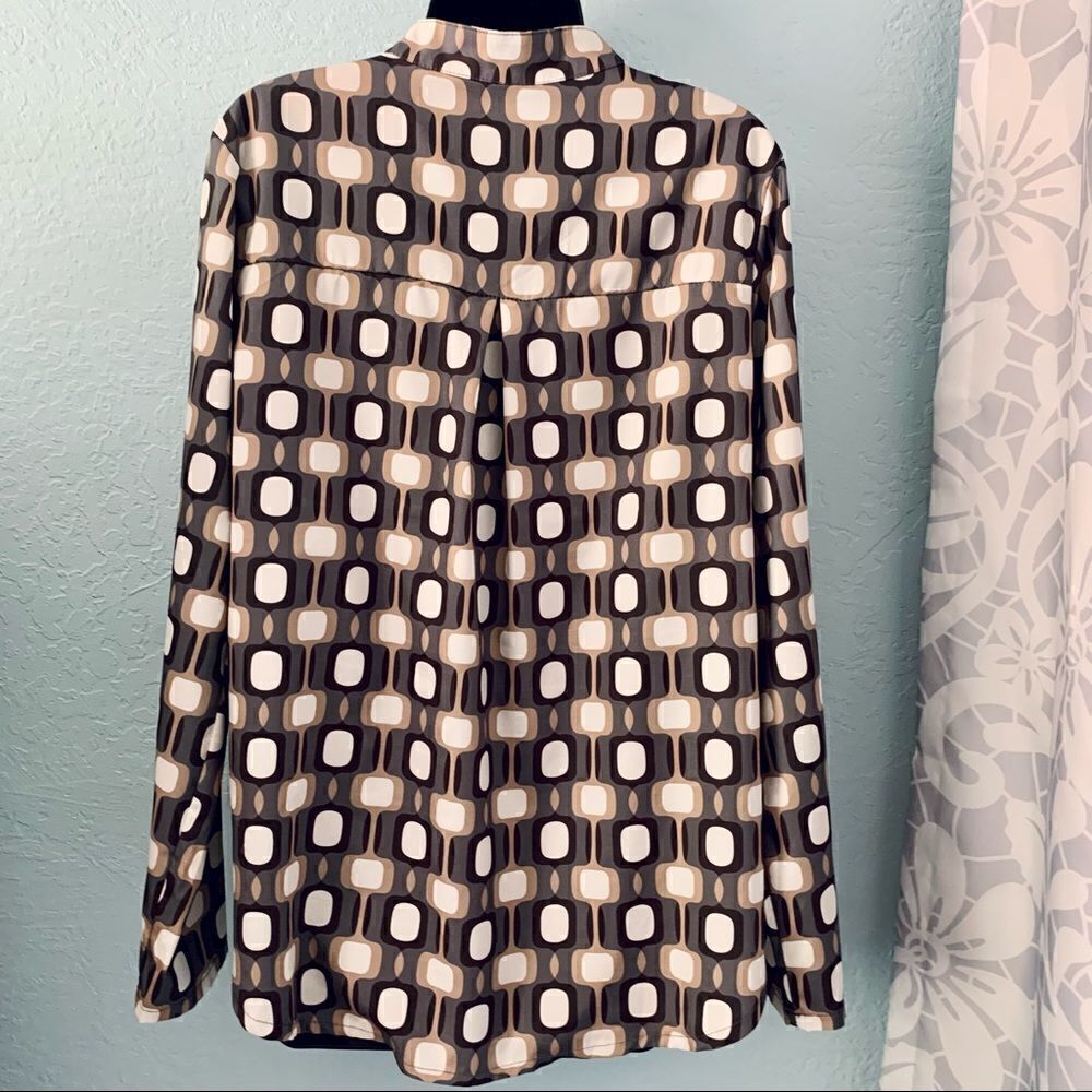 Laura Clement Abstract Print Blouse Size Large - Picture 7 of 8
